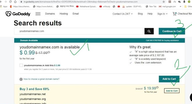Domain buys on GoDaddy only at only 70 rs ($99 cent) with promo code 2020: [100% Working Trick]