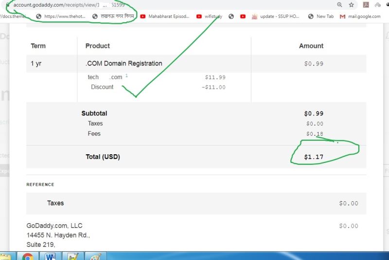 Domain buys on GoDaddy only at only 70 rs ($99 cent) with promo code 2020: [100% Working Trick]