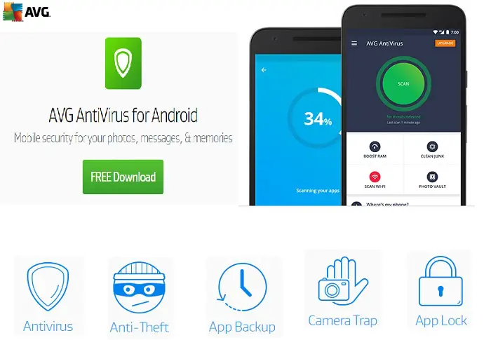 Top 7 Best Antivirus Apps for Android in 2020: AVG Free Antivirus