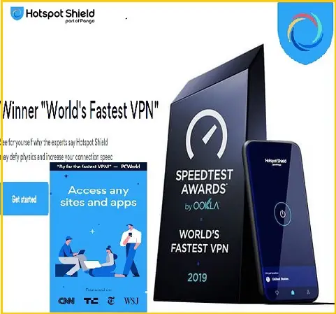Top 10 Best Unlimited Free VPNs Apps for Android Phone in 2020: Hotspot Shield FREE VPN