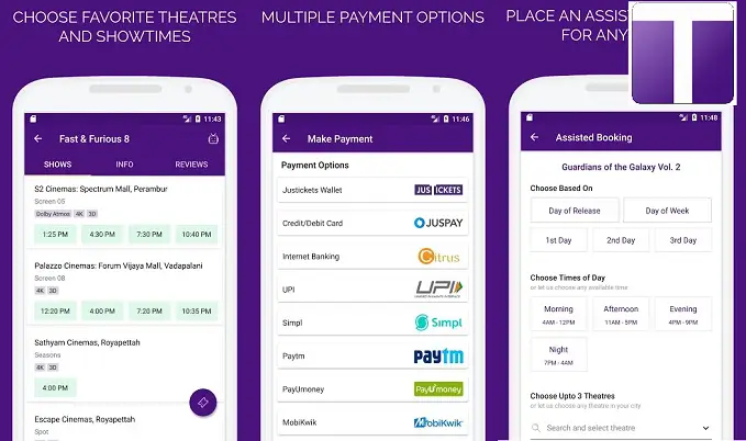 Top 7 Best Apps for Booking Movie Tickets Online: Justickets App