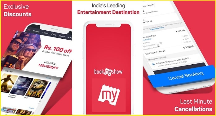 Top 7 Best Apps for Booking Movie Tickets Online: Bookmyshow App