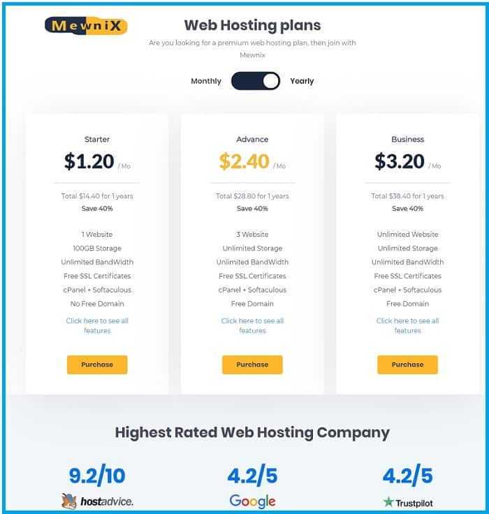 Best Cheapest Shared Web Hosting: MewniX