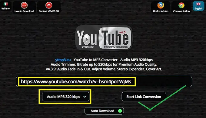 Best YouTube to MP3 online converter for free: Ytmp3.eu