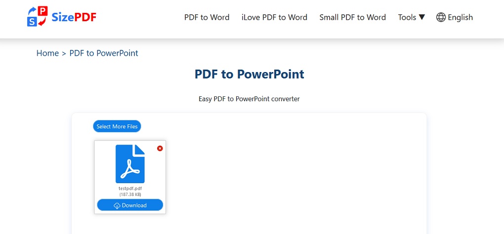 SizePDF PDF to PPT Converter