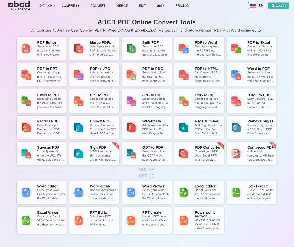 ABCD PDF Online Converter Tools
