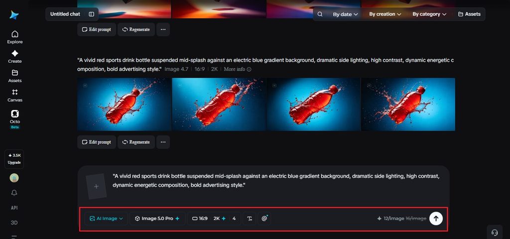TechFeral How to Create Attention-Grabbing Campaign Concepts with AI - TechFeral Step 2: Adjust parameters and generate